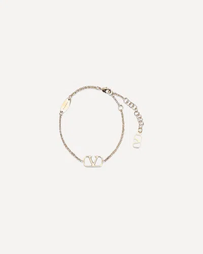 Valentino Garavani Vlogo Bracelet In Metallic