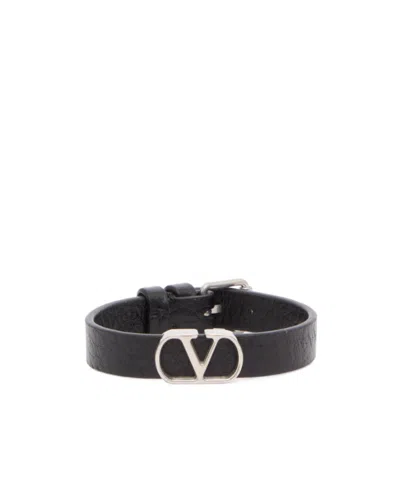 Valentino Garavani Vlogo Bracelet In Black