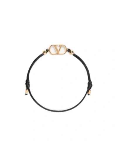 Valentino Garavani Vlogo Bracelet In Black