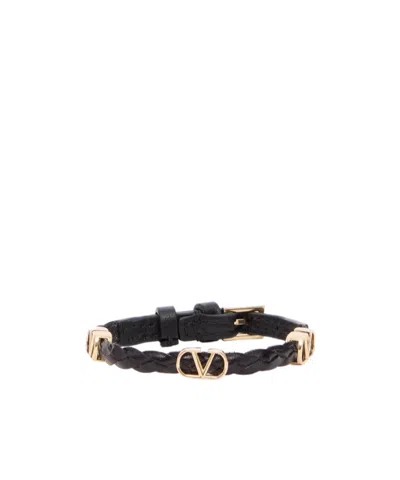 Valentino Garavani Vlogo Bracelet In Black