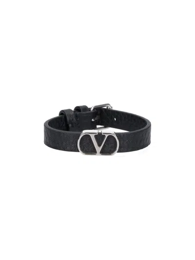 Valentino Garavani 'vlogo' Bracelet In Black