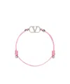 Valentino Vlogo Signature Fabric Bracelet In Pink