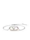 Valentino Oval Logo Bracelet In Silver