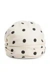 Valentino Garavani Vlogo Braided Dot-print Silk-shantung Hair Wrap In White