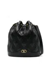 Valentino Vlogo Bucket Bag In Black