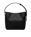 Valentino Vlogo Side Leather Bucket Bag In Black