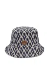 Valentino Toute La V Wool Fisherman Hat In Blue