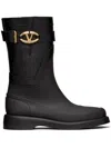 Valentino Vlogo The Bold Edition Rain Boots In Black