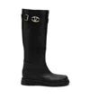 Valentino Rain Boots With Vlogo, The Bold Edition In Black