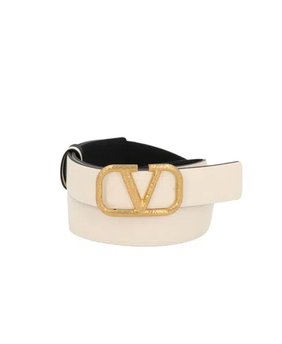 Valentino Garavani Vlogo Buckle Leather Belt In Multicolor