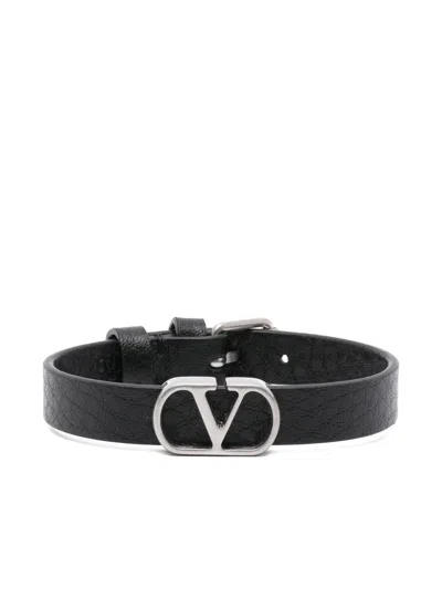 Valentino Garavani Bracelet Set Adjustable Length Jewelry Piece In Black