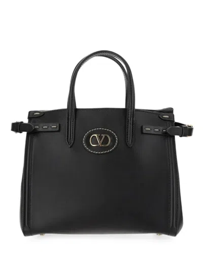 Valentino Garavani Vlogo Buckle-detail Tote Bag In Orange