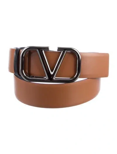 Pre-owned Valentino Garavani Vlogo Calfskin Belt In Multi