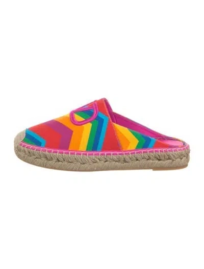 Pre-owned Valentino Garavani Vlogo Canvas Espadrilles W/ Tags In Pink