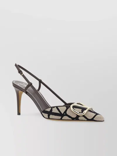 Valentino Garavani Vlogo Canvas Iconographer Pumps In Multicoloured