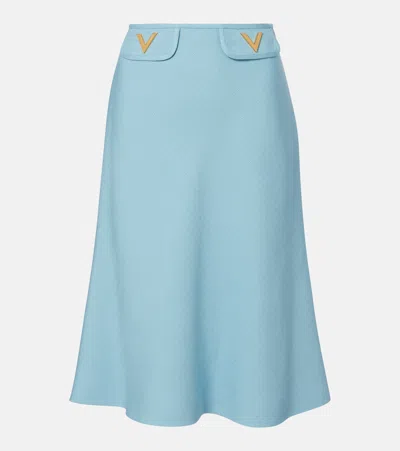 Valentino Vlogo Canvas Midi Skirt