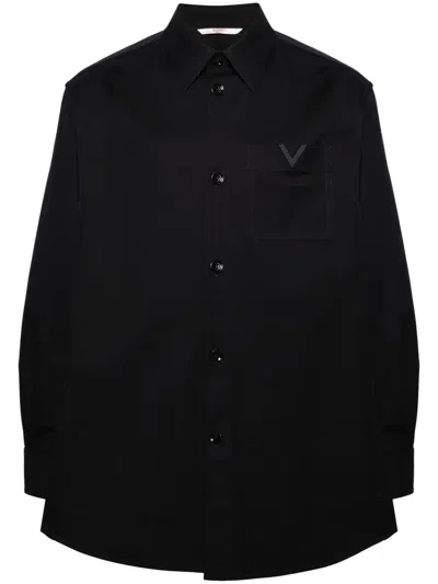 VALENTINO VLOGO CANVAS SHIRT