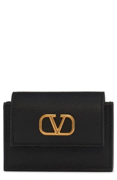 Valentino Garavani Vlogo Card Case In Black