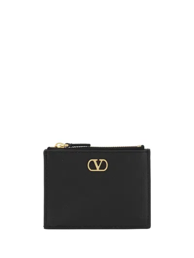 Valentino Garavani Vlogo Card Holder In Black