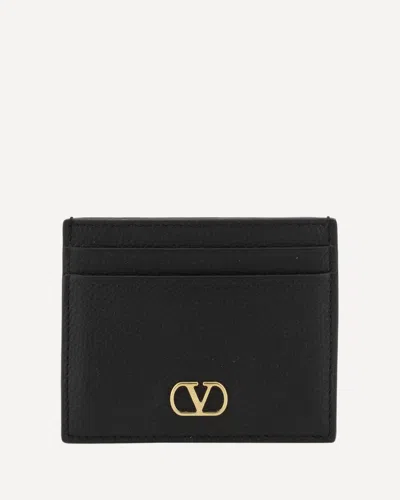 Valentino Garavani Vlogo Card Holder In Black