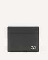 Valentino Garavani Vlogo Signature Garnet Calfskin Card Holder Accessories In Black