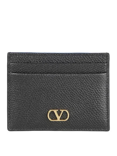 Valentino Garavani Vlogo Card Holder In Black