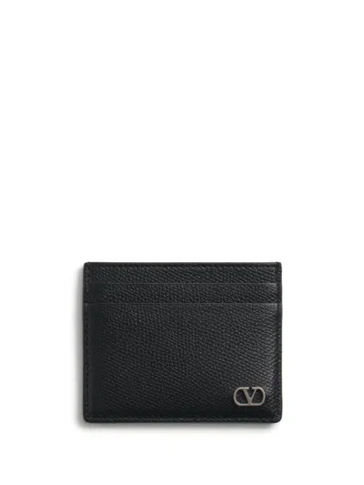 Valentino Garavani Vlogo Card Holder In Black