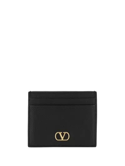 Valentino Garavani Vlogo Card Holder In Black