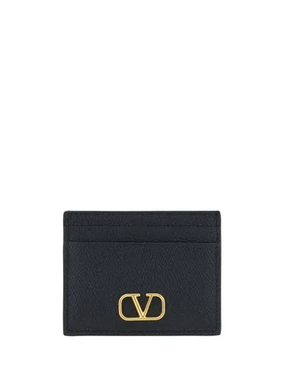 Valentino Garavani Vlogo Card Holder In Black