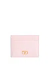 Valentino Vlogo Card Holder In Pink