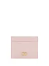 Valentino Vlogo Card Holder In Rose Qaurtz
