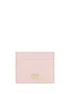 Valentino Vlogo Card Holder In Rose Quartz