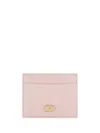 Valentino Vlogo Card Holder In Rose Quartz