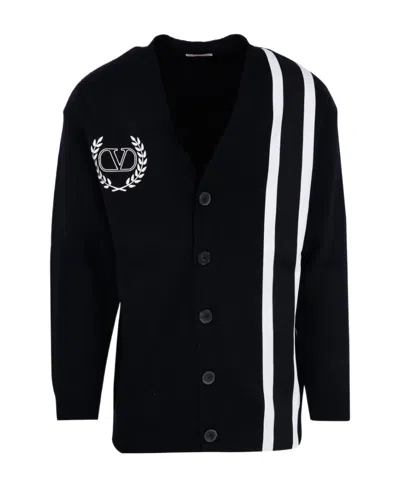 VALENTINO VALENTINO	VLOGO SIGNATURE V-NECK LONG-SLEEVED CARDIGAN