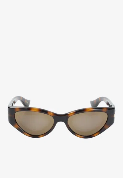 Valentino Vlogo Cat-eye Sunglasses In Brown