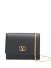 Valentino Vlogo Chain Cardholder In Black