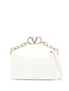 Valentino Garavani Ivory Leather Mini Hobo Vlogo Moon Handbag In White