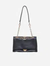 Valentino Vlogo Chain Leather Small Tote Bag In Black