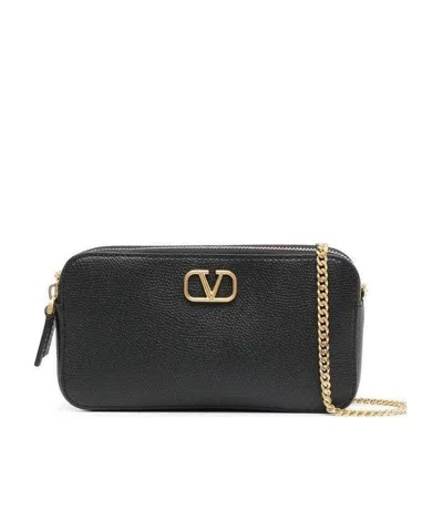 Valentino Garavani Vlogo Chain-link Mini Bag In Black