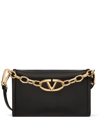 Valentino Garavani Vlogo Chain Shoulder Bag In 黑色