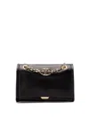 Valentino Vlogo Chain Leather Small Tote Bag In Black  
