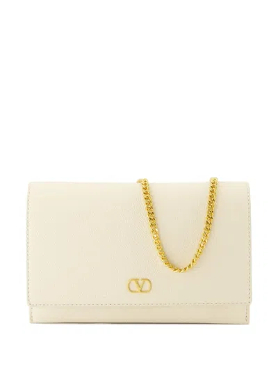 Valentino Garavani Vlogo Chain Shoulder Bag In Neutral