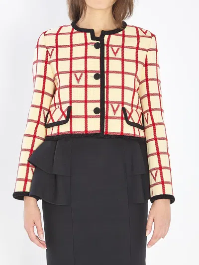 VALENTINO VLOGO CHECK JACKET
