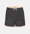 Valentino Wool-blend Check Shorts
