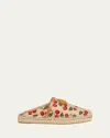 Valentino Cherryfic Leather-trim Espadrille In Multi