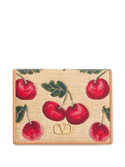 VALENTINO GARAVANI VLOGO SIGNATURE CHERRYFIC WALLET