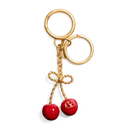 Valentino Garavani Vlogo Cherry Keychain