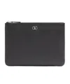 Valentino Vlogo Clutch Bag In Black