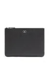 Valentino Vlogo Clutch Bag In Black