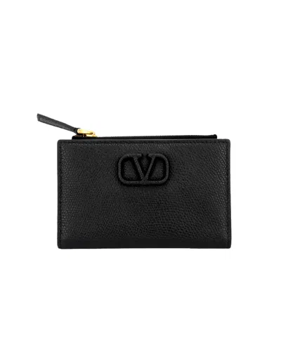 Valentino Garavani Vlogo Coin Purse In Black